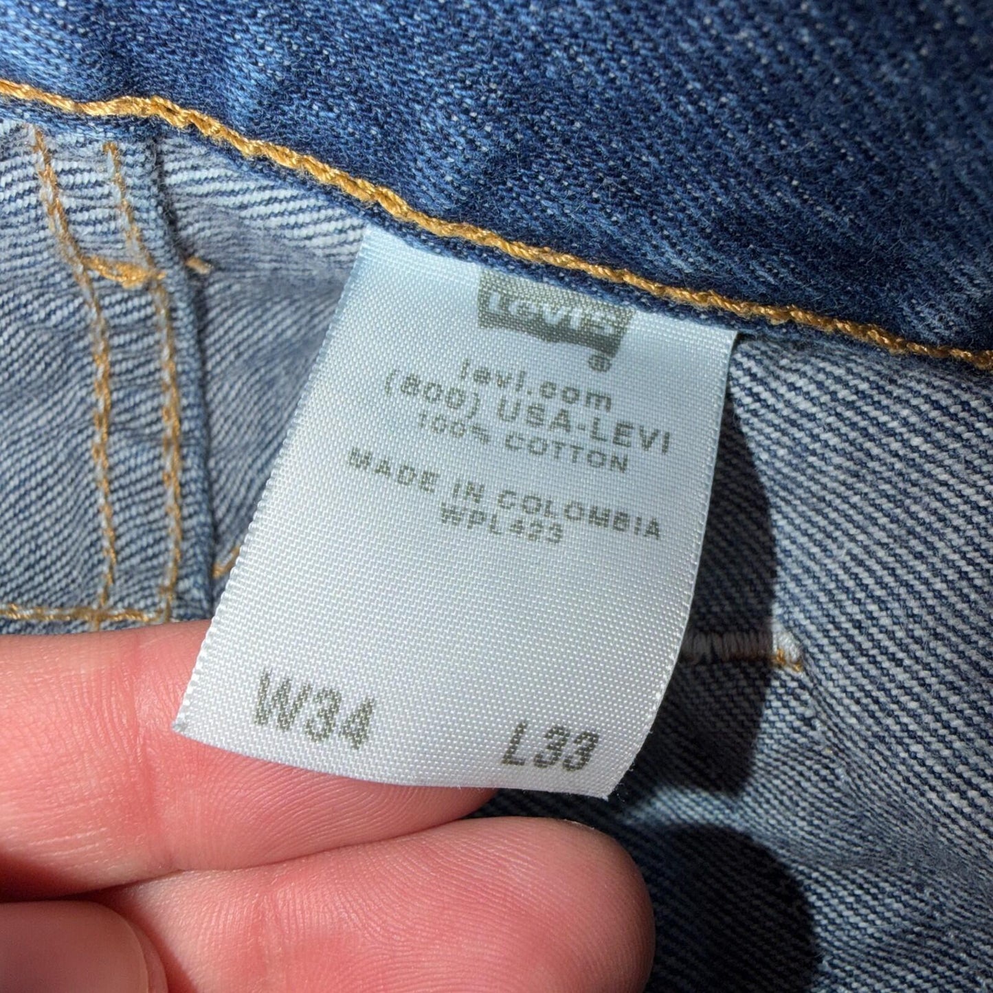 Levis 501 Vintage Y2K XX Straight Leg Jeans Blue Med Wash 34x33 Act 33x30