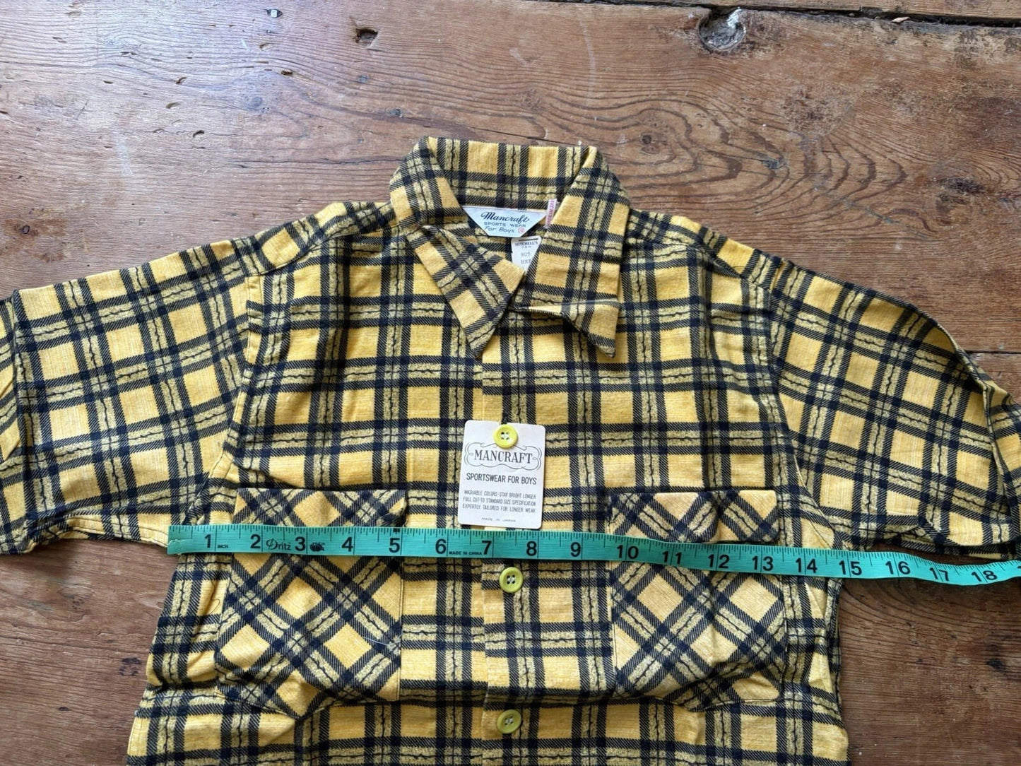 VTG 1950s NOS Plaid Flannel Boys Shirt Lot Newberry Rockabilly Size 10 RARE 50s