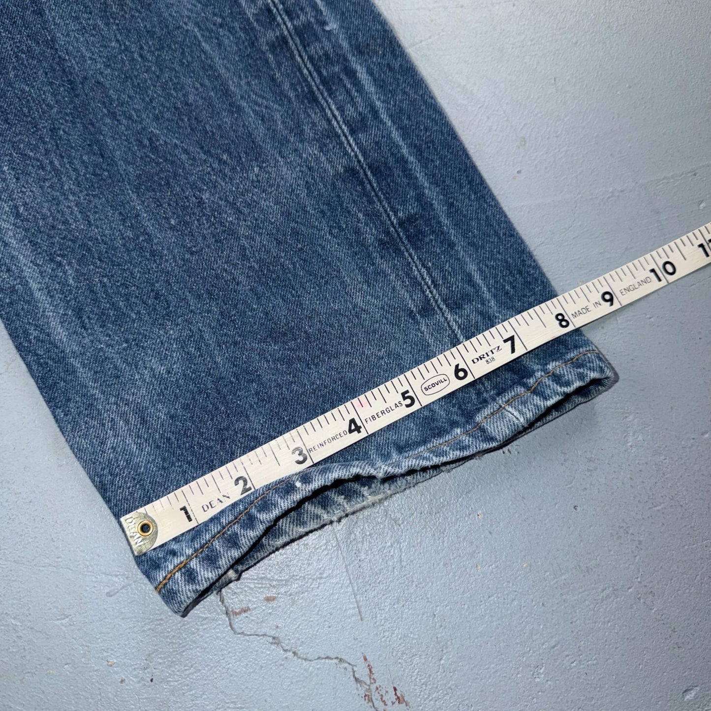 Levis 501 Vintage 90s USA XX Straight Leg Jeans Blue Thrashed 35x36 Act 33x32