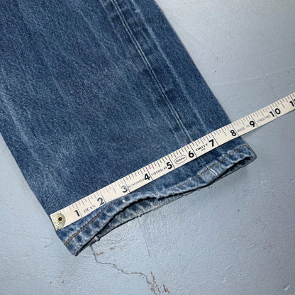 Levis 501 Vintage 90s USA XX Straight Leg Jeans Blue Thrashed 35x36 Act 33x32