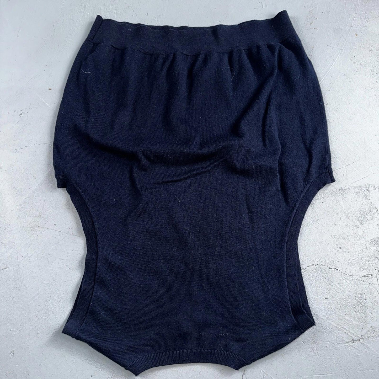LL Bean Sweater Vest Mens Large Blue Cotton Cashmere V-Neck Sleeveless