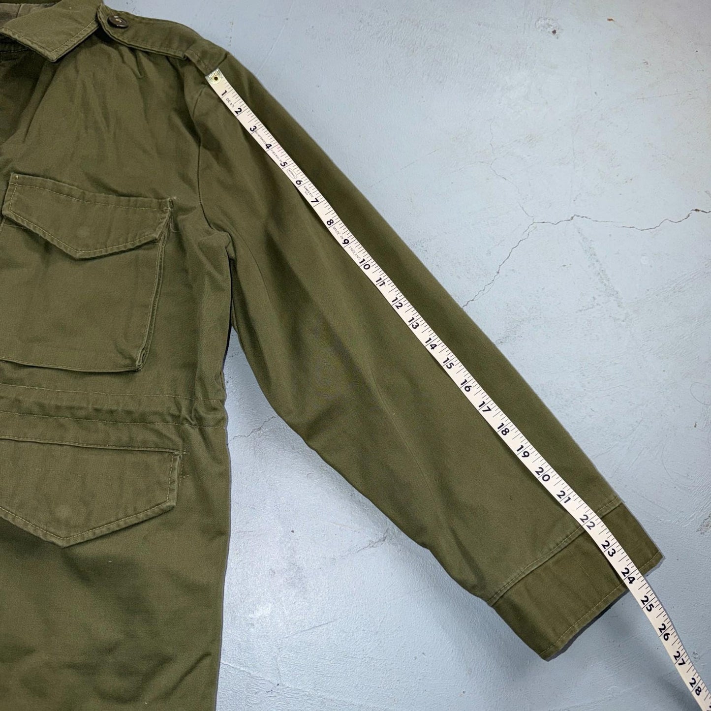 Vintage M 1951 Field Jacket US ARMY Military OG 107 Coat M51 Size M? Cut Tag