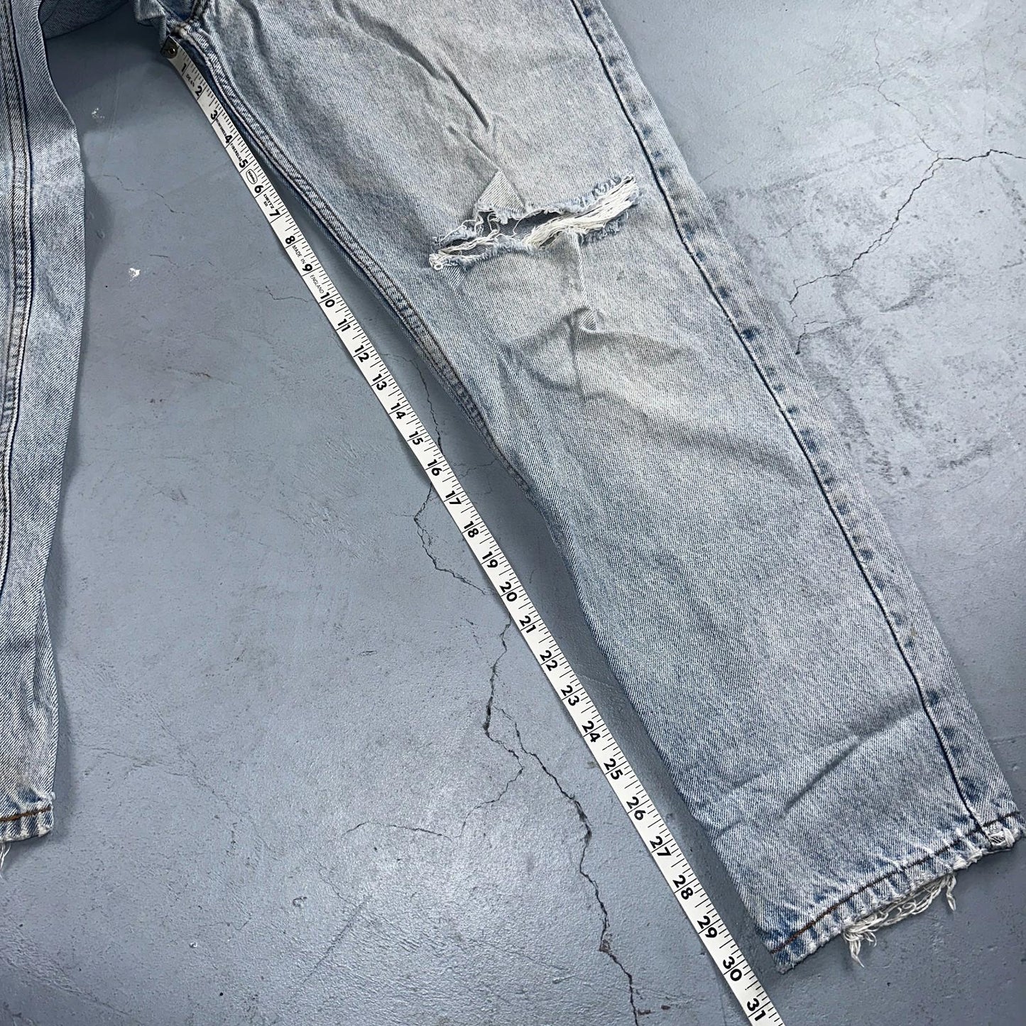 Levis 550 Vintage 90s USA Orange Tab Relaxed Blue Ligh Wash Jeans 36x32 Ac 33x30