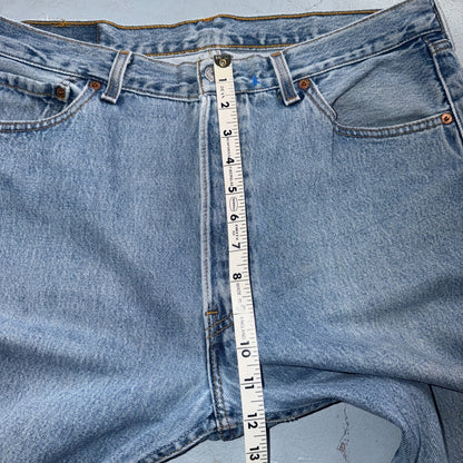 Levis 501 Vintage 90s USA XX Straight Leg Jeans Blue Light Wash 36x32 Act 35x31