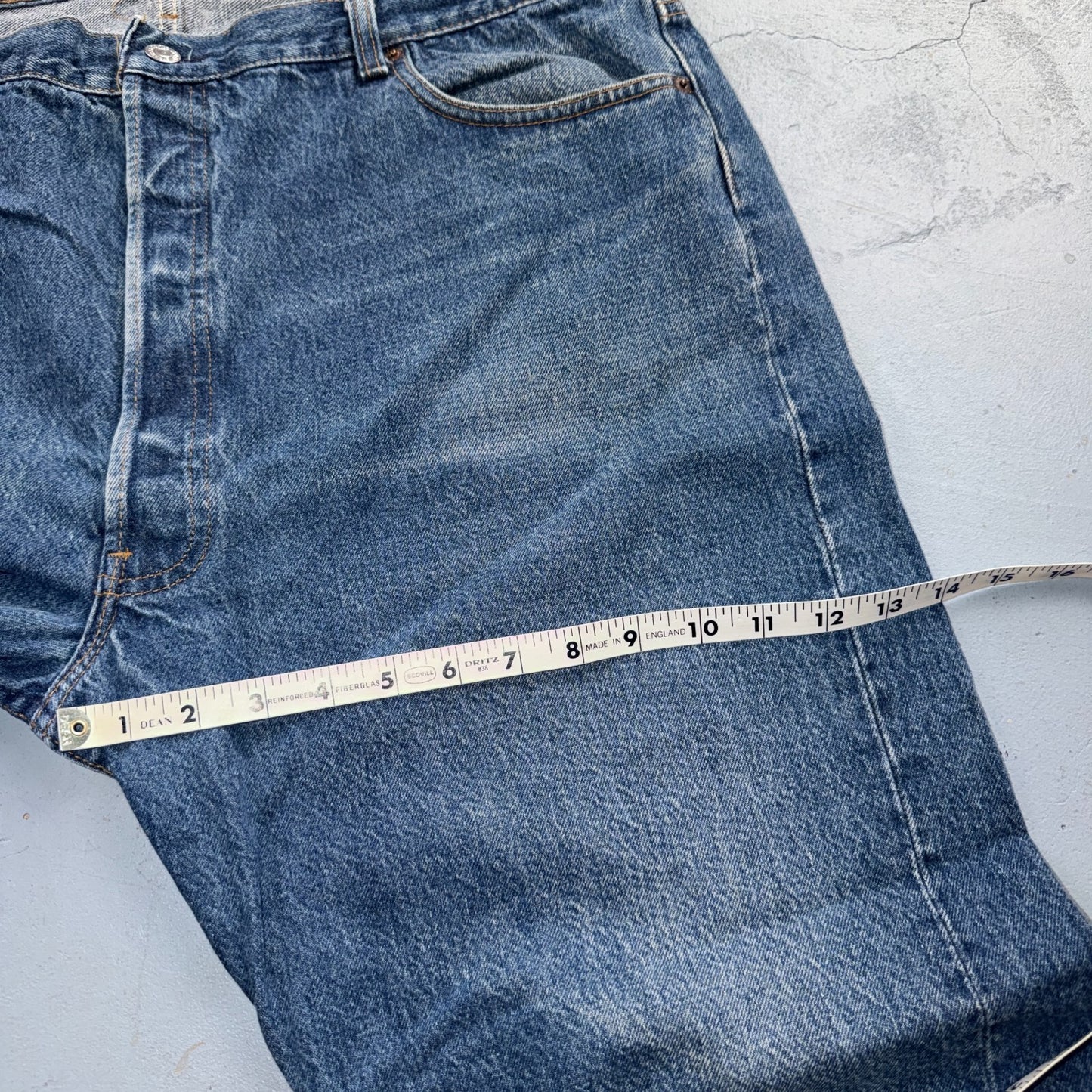 Levis 501 Vintage 80s USA XX Straight Leg Jeans Blue Med Wash 44x32 Act 39x28