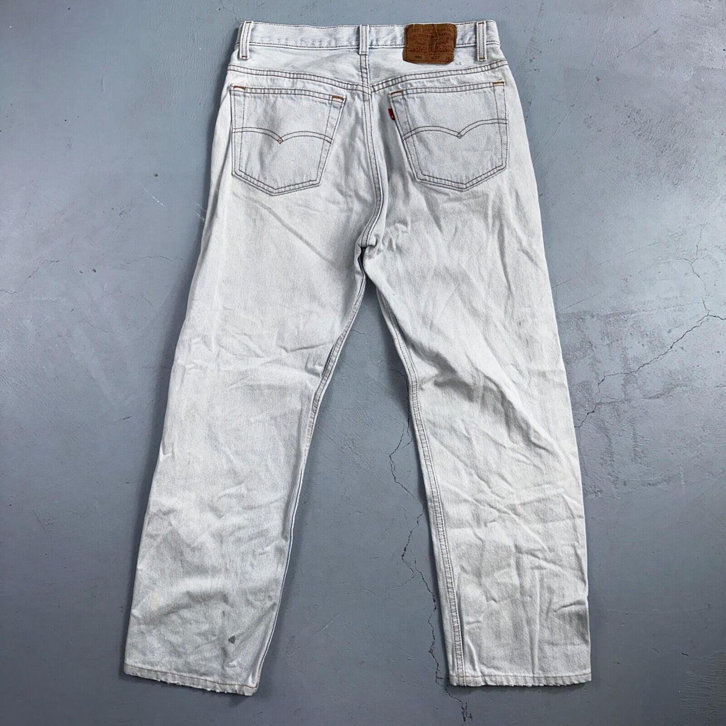 Levis 501 Vintage 90s USA XX Straight Leg Jeans Blue Light Wash 32x34 Act 29x26