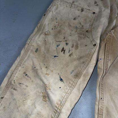 Carhartt VTG Double Knee Carpenter Pants USA B01 Brown Thrashed 34x34 Act 32x32