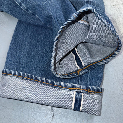 Levis 501 Vintage 80s Redline Selvedge USA XX Jeans Light Wash 35x32 Act 32x28