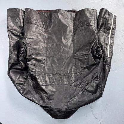 Genuine Leather Jacket Black Mens Size M 100% 1980s 80s Ideal Zipper BucO Racer