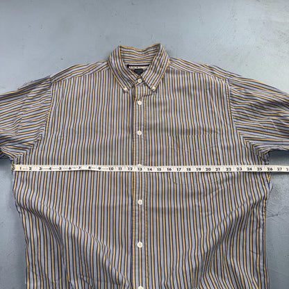 Vintage Abercrombie & Fitch Button Down Shirt Men Large Striped Long Sleeve Y2K