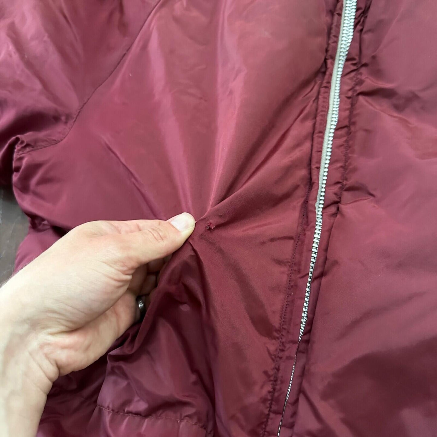 Vintage 1960s Goose Down Alp Sport Jacket L Ski Parka Coat Red Talon zip Bauer