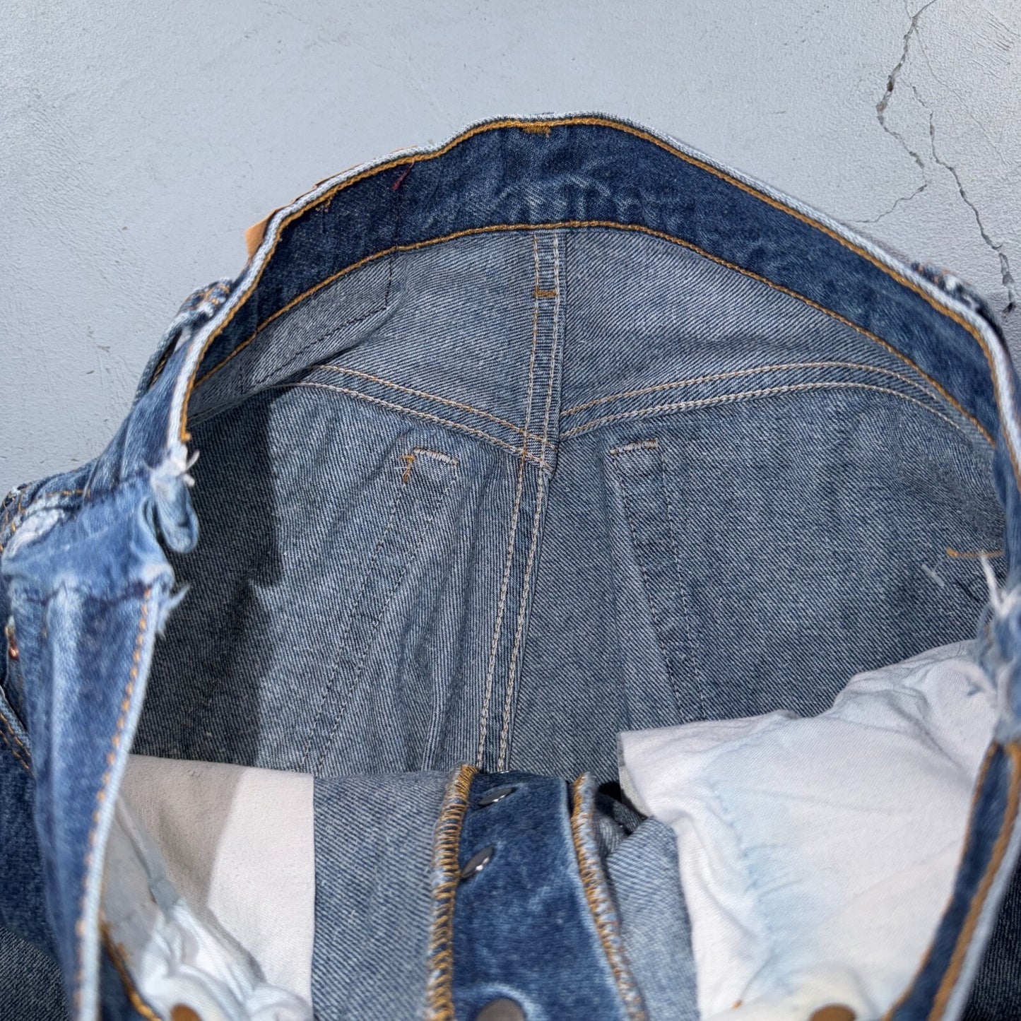 Levis 501 Vintage 90s USA XX Straight Leg Jeans Blue Altered 31x34 Act 30x29
