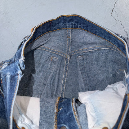 Levis 501 Vintage 90s USA XX Straight Leg Jeans Blue Altered 31x34 Act 30x29