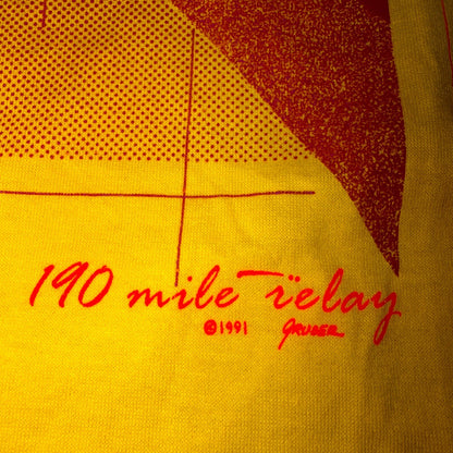Jiffy Lube VTG T Shirt Hood To Coast 1991 90s Geisha Marathon Mile Relay Cool