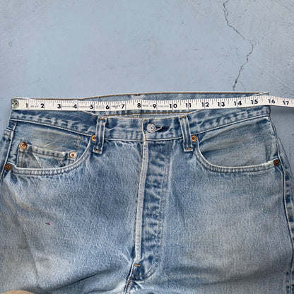 Levis 501 Vintage 80s Redline Selvedge USA XX Jeans Light Wash 35x30 Act 32x28