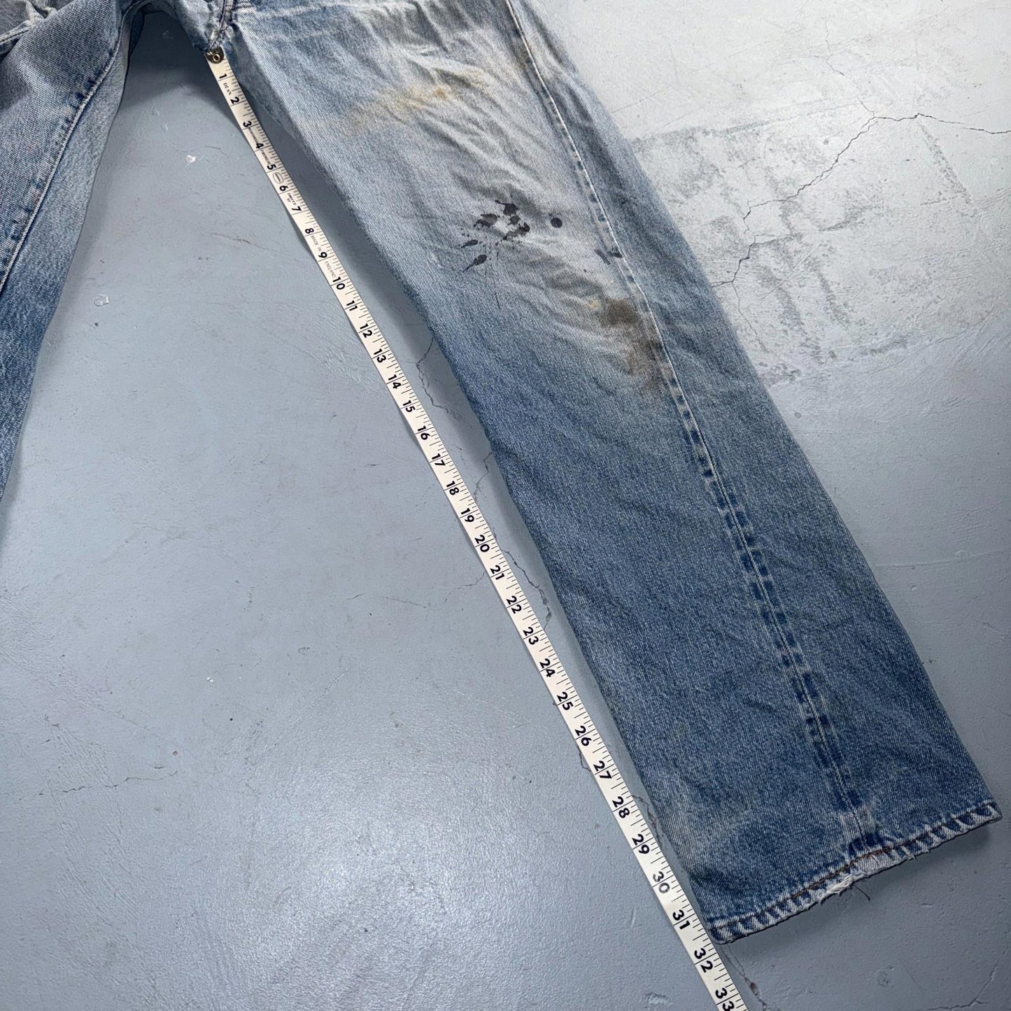 Levis 501 Vintage 80s Redline Selvedge USA XX Jeans Light Wash 34x36 Act 32x32