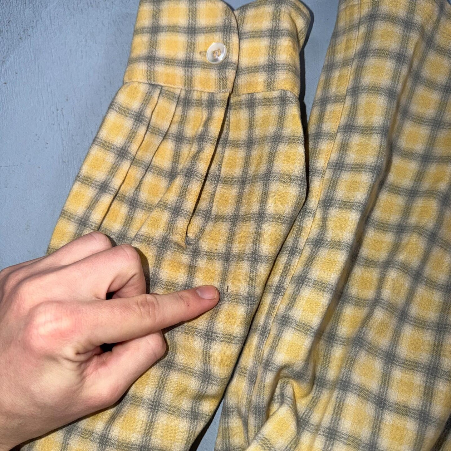 Pendleton VTG 1960s Loop Collar Board Shirt Wool Plaid Flannel Shirt Checker