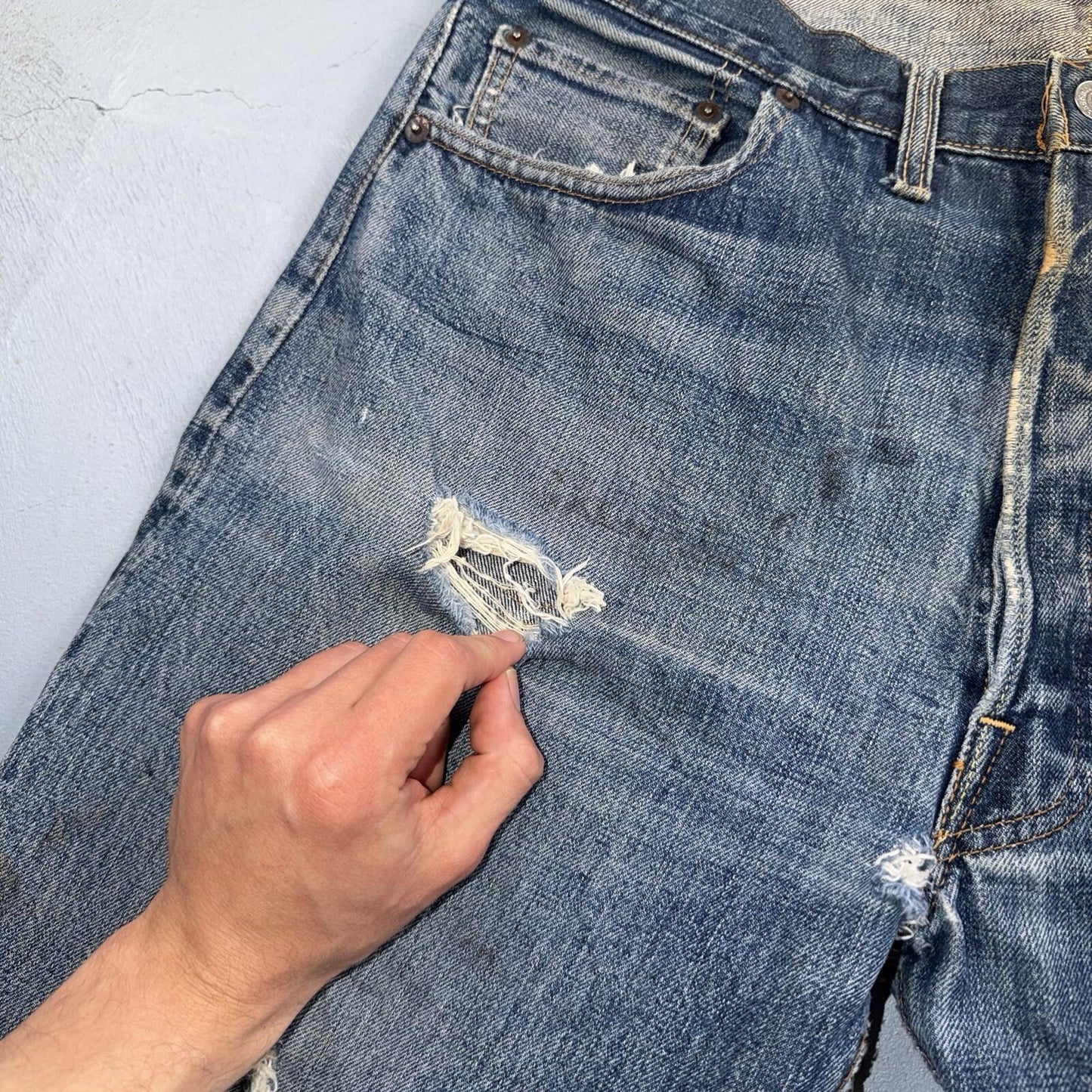 Levis 501 Big E Vintage 60s Redline Selvedge USA XX 1960s Jeans 66 Act 35x33