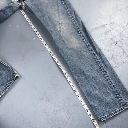 Levis 501 Vintage 90s Mexico Straight Leg Jeans 34x36 Y2K Light Wash Act 31x31