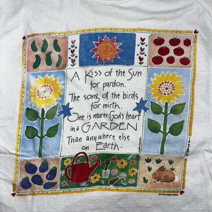 Garden Earth Artsy Art Hipster VTG T Shirt Kathy Davis Designs 90s Single Stitch