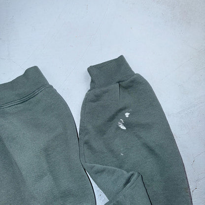 Vintage Russell Athletic Sweatshirt Green Large Y2K Basic Thrashed Worn