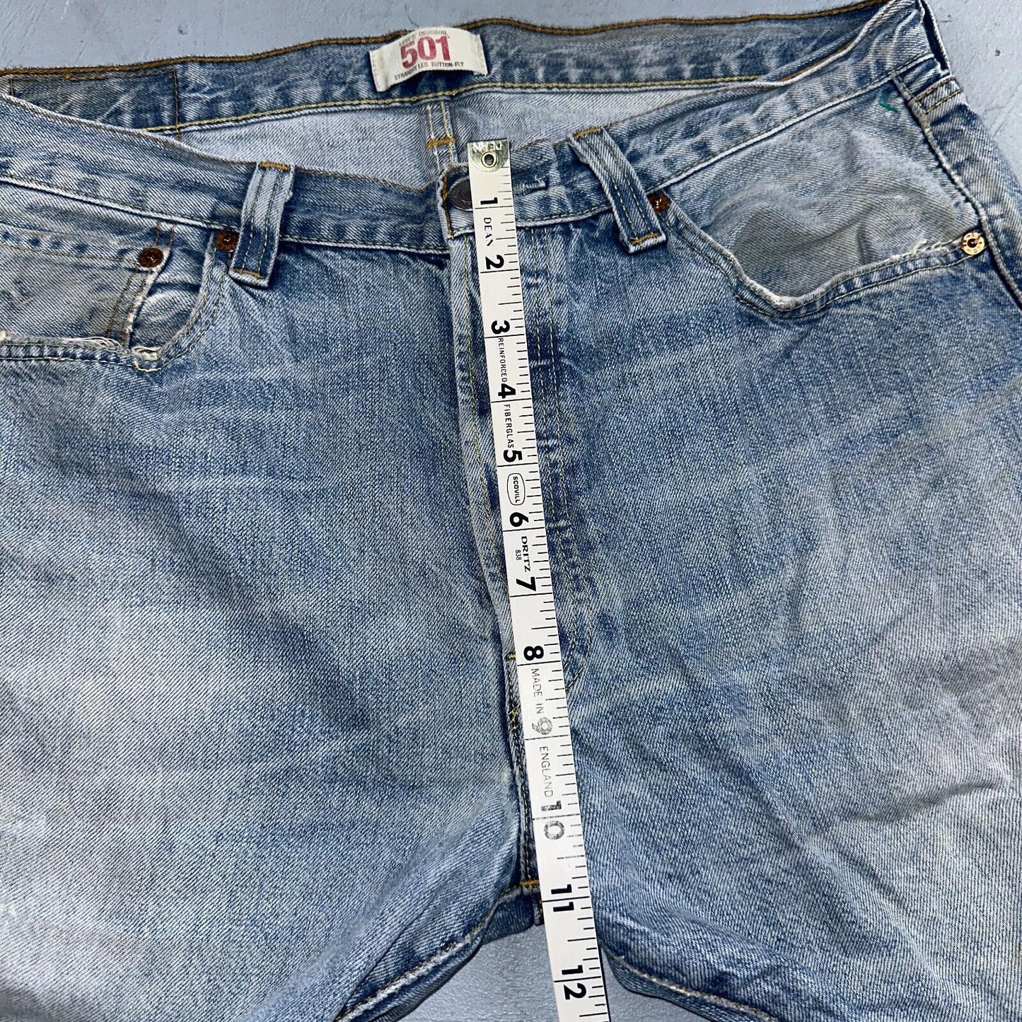 Levis 501 Vintage Y2K XX Straight Leg Jeans Blue Light Wash 34x34 Act 35x30