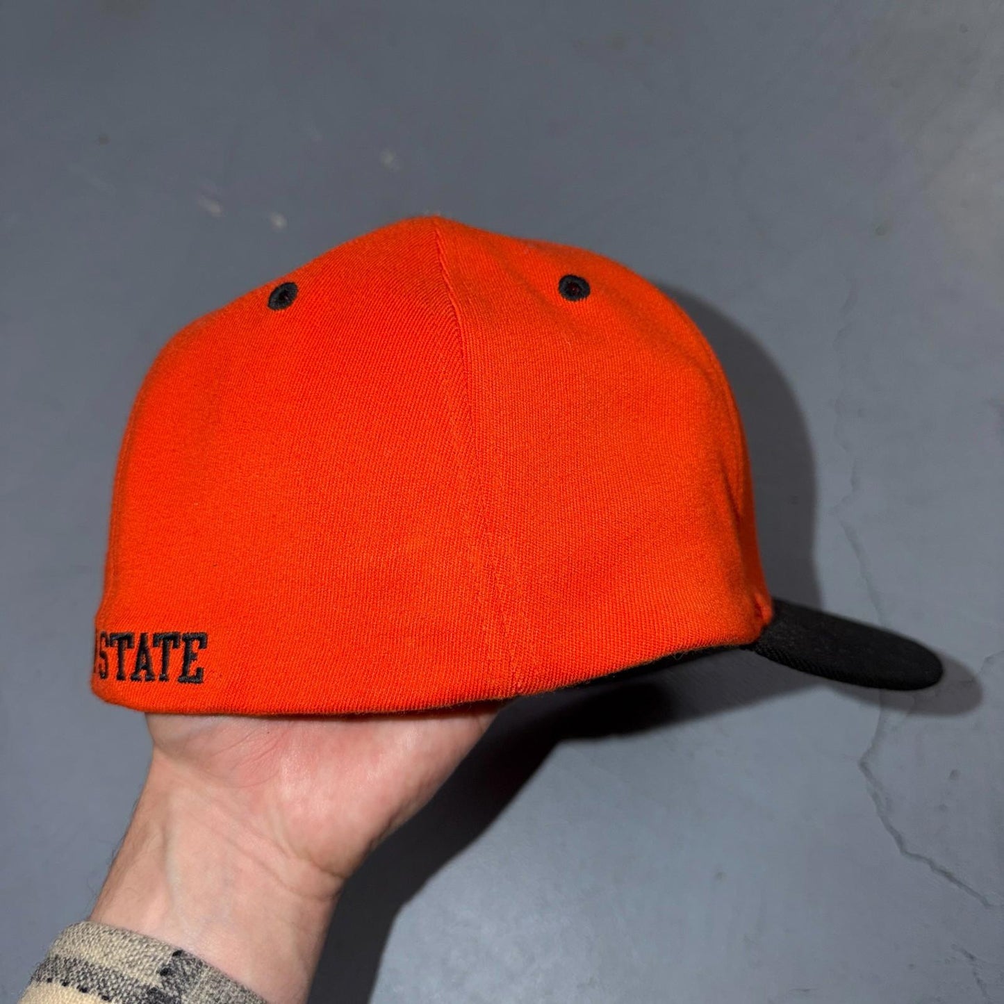 Nike OSU Oregon Beavers Fitted Hat Cap Vintage True Fabric Mens 7 1/8 Orange