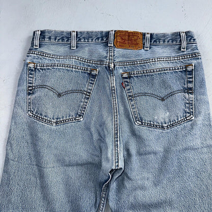 Levis 501 Vintage 90s USA XX Straight Leg Jeans Blue Light Wash 40x32 Act 35x29