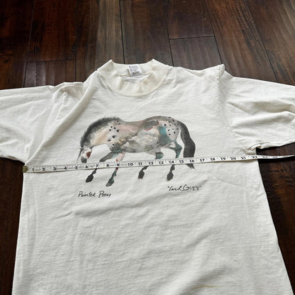 Abstract Painting Of Horse VTG T Shirt Art Rap Music Love Passion Pop Lord Carol
