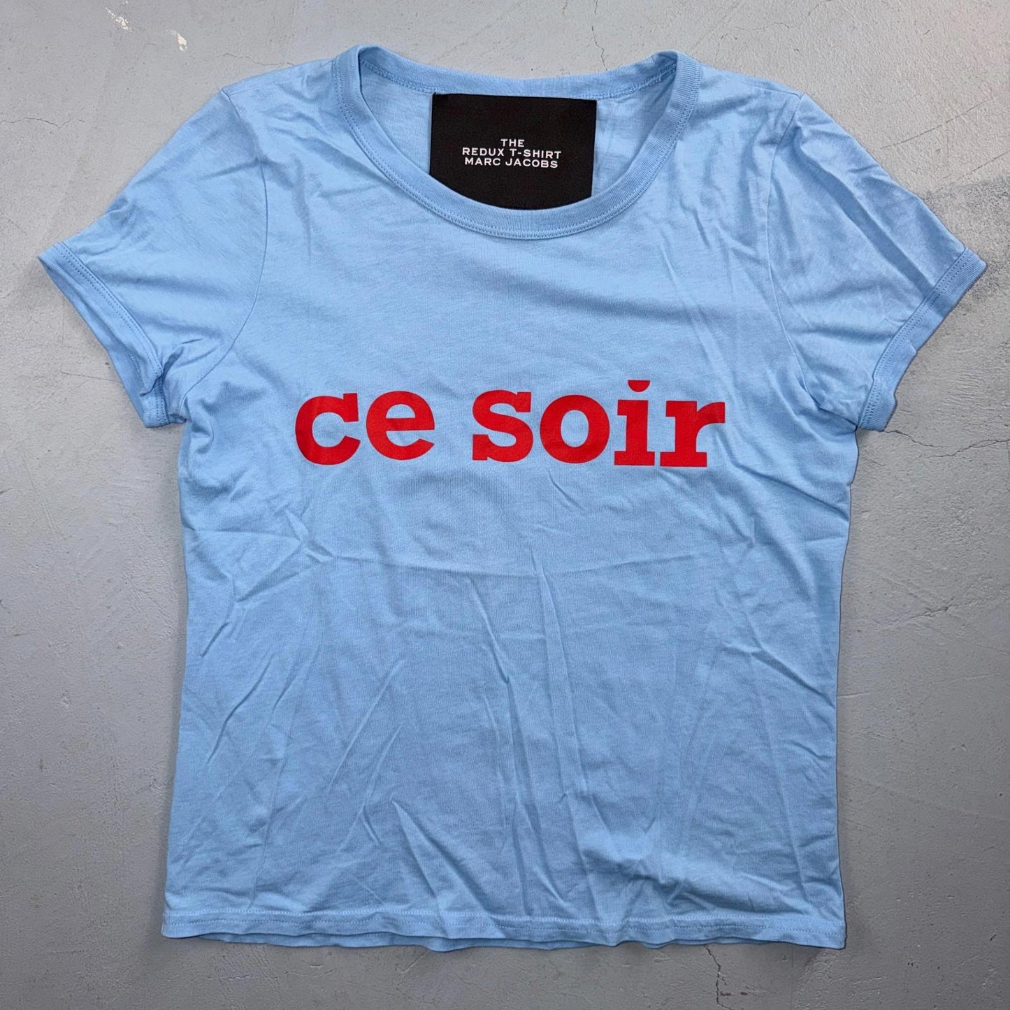 Marc Jacobs Ce Soir Graphic Tee Size S Short Sleeve Crew Neck T Shirt Promo RARE