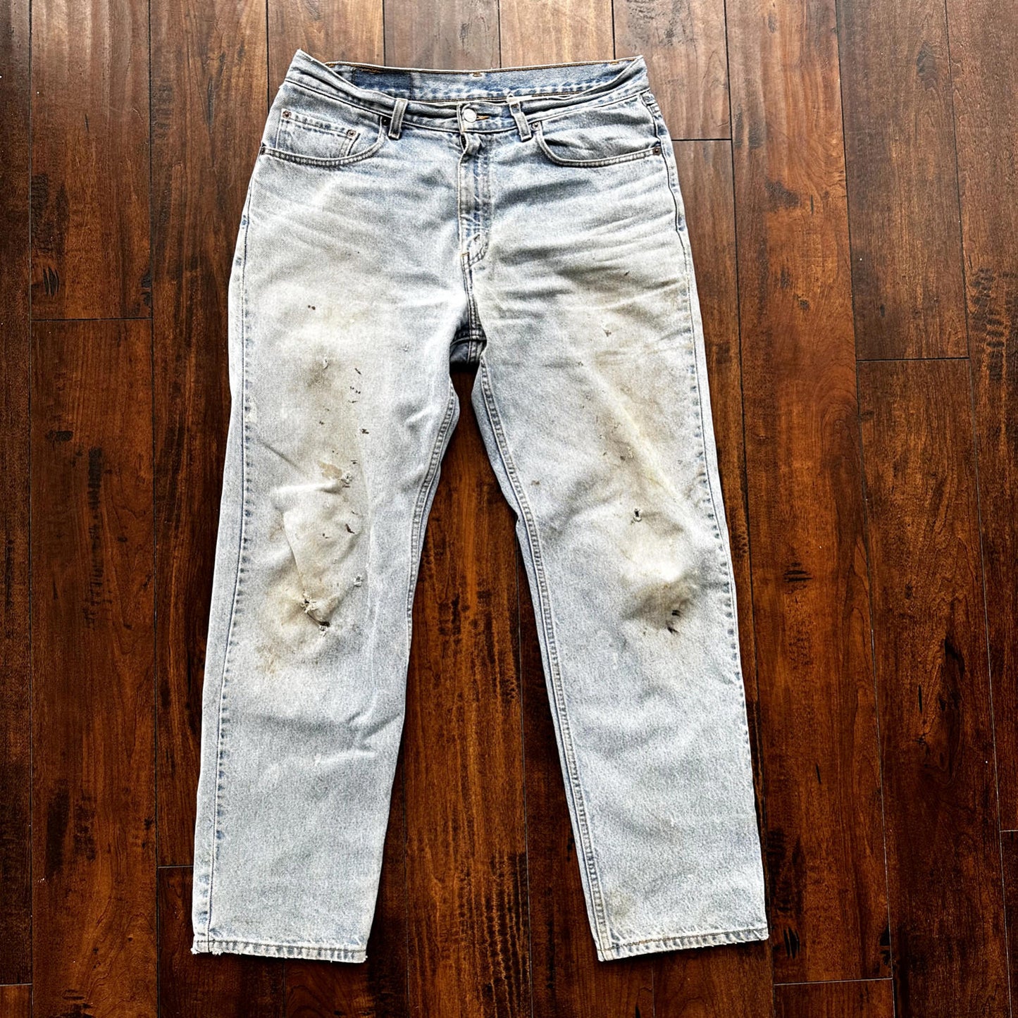 Levis 901 Vintage 90s Straight Leg XX Jeans 34x32 Relaxed Light Wash Act 33x31