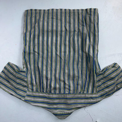 Vintage 50s 60s Striped Bowling Shirt Size M Rockabilly Loop Collar Handmade