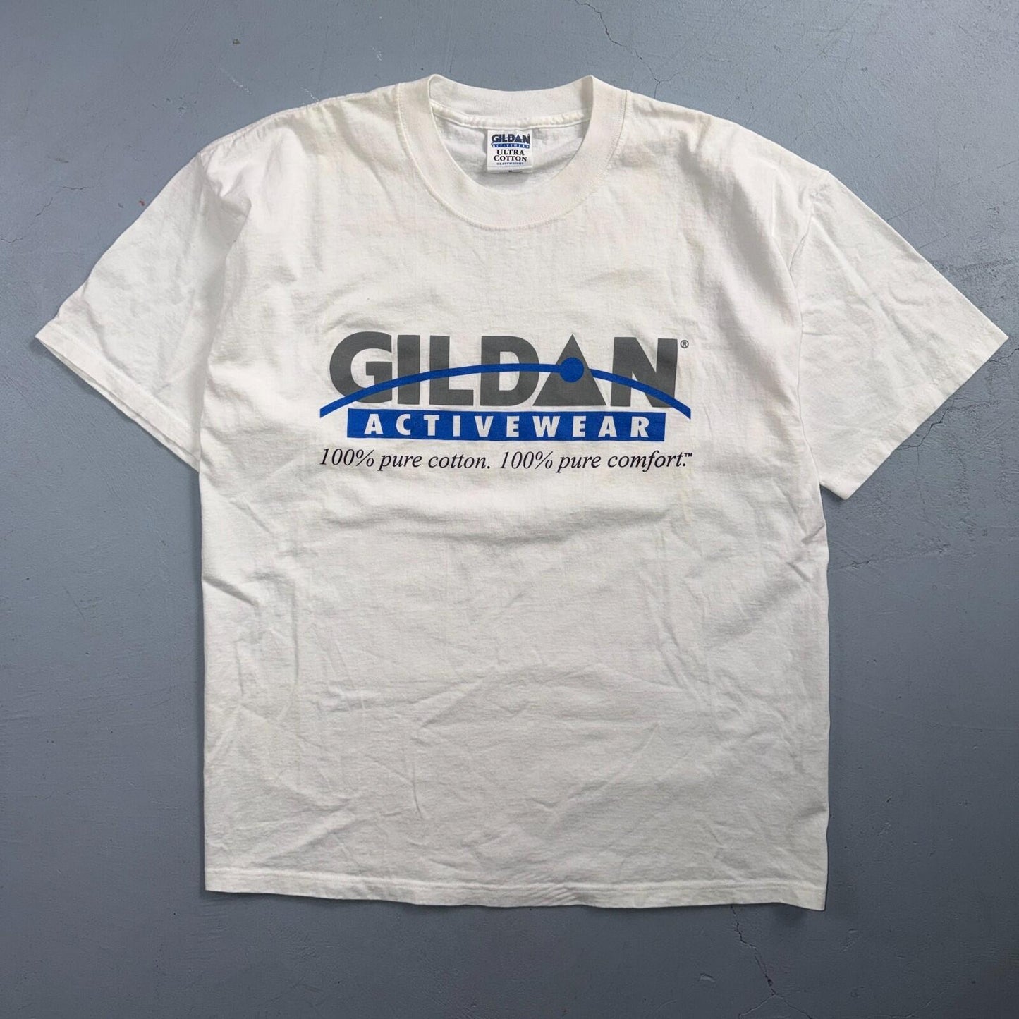 Gildan Logo Promo Y2K VTG T Shirt Graphic On Shirt Tag 2000s RARE Music Classic