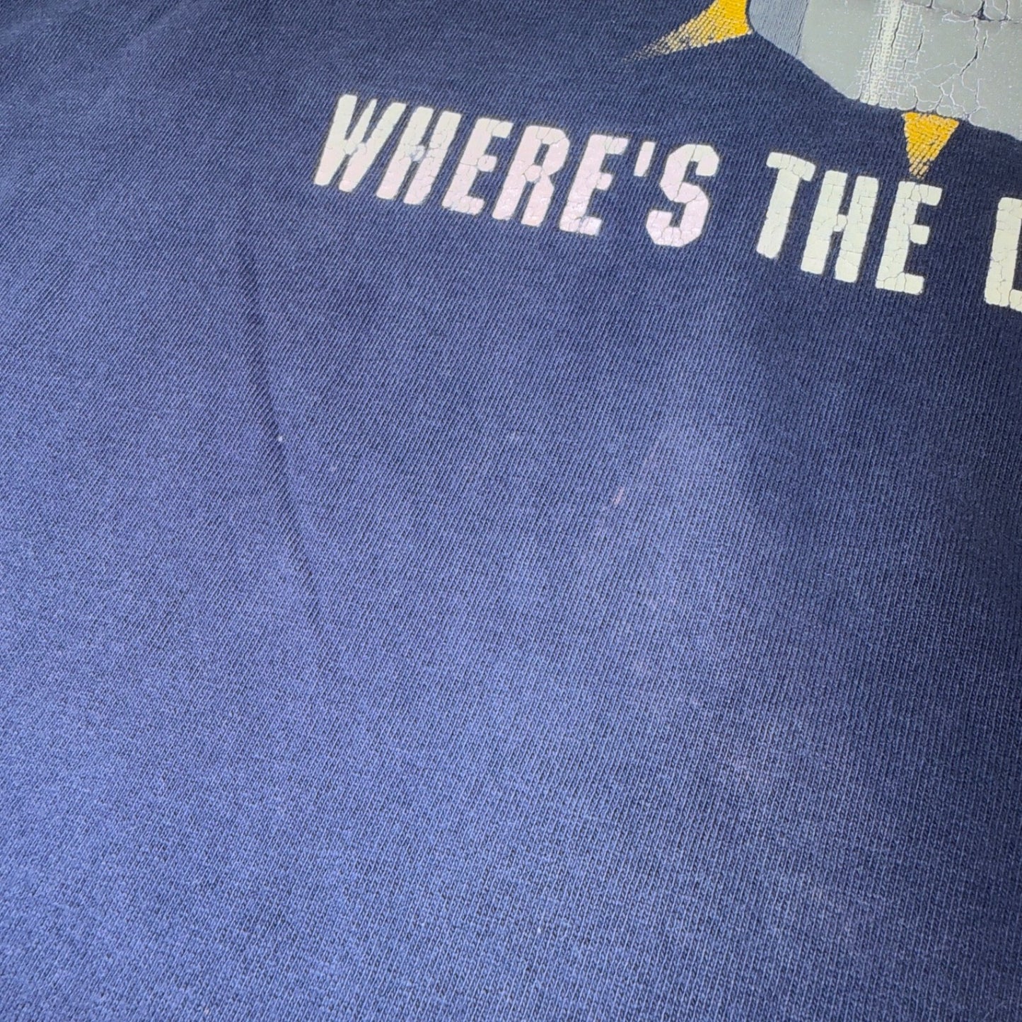 VTG Y2K I Can Fix Anything Wheres The Duct Tape Funny Graphic T Shirt Navy L