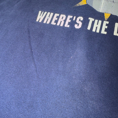 VTG Y2K I Can Fix Anything Wheres The Duct Tape Funny Graphic T Shirt Navy L
