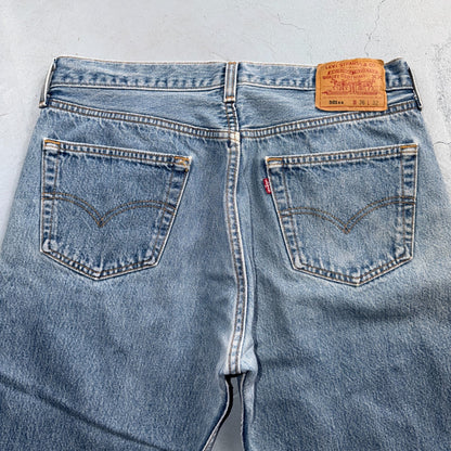 Levis 501 Vintage 90s USA XX Straight Leg Jeans Blue Light Wash 36x32 Act 33x27
