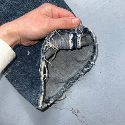 Levis 501 Vintage Y2K XX Straight Leg Jeans Blue Med Wash 33x32 Act 32x31