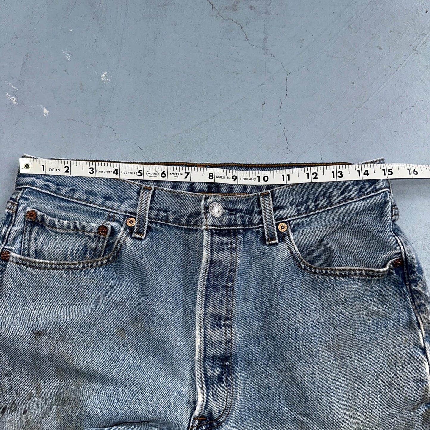 Levis 501 Vintage Y2K XX Straight Leg Jeans 90s Blue Light Wash 33x30 Act 32x28