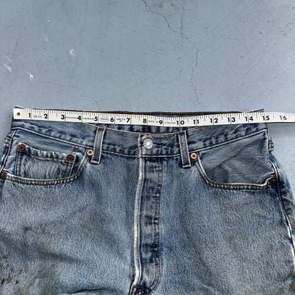 Levis 501 Vintage Y2K XX Straight Leg Jeans 90s Blue Light Wash 33x30 Act 32x28