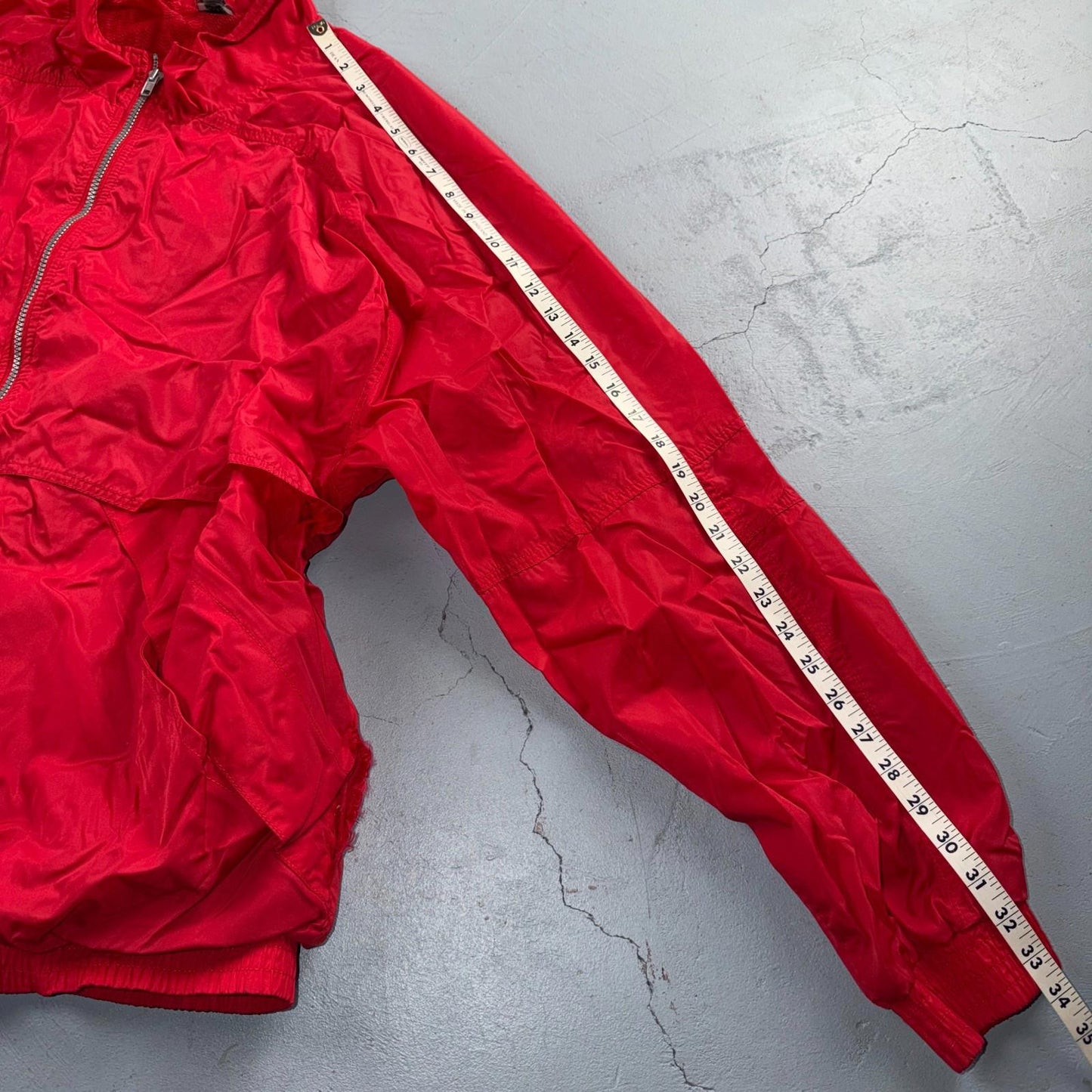 Nike VTG Mens 1990s Red Zip Up Jacket Size 2XL Team Sports 90s Windbreaker
