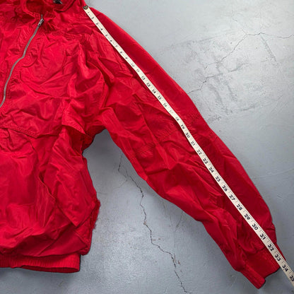 Nike VTG Mens 1990s Red Zip Up Jacket Size 2XL Team Sports 90s Windbreaker