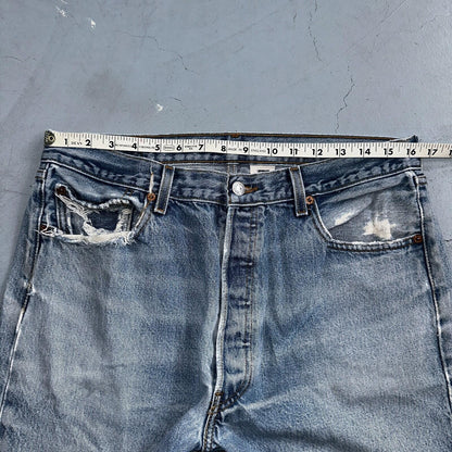 Levis 501 Vintage 90s XX Straight Leg Jeans Y2K Light Wash 36x34 Act 33x30