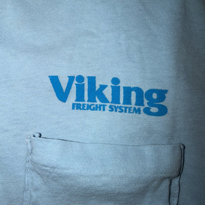 Land of the Vikings 70s VTG T Shirt Moving Promo Truck Horns California Travel