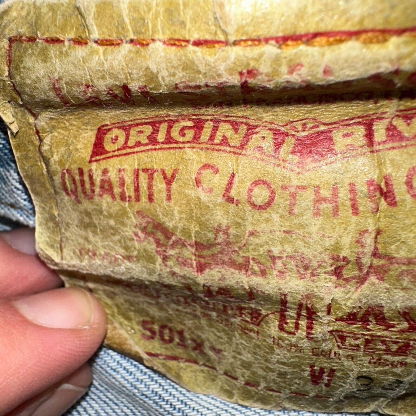 Levis 501 Vintage 90s USA XX Straight Leg Jeans Blue Light Wash 34x36 Act 32x32