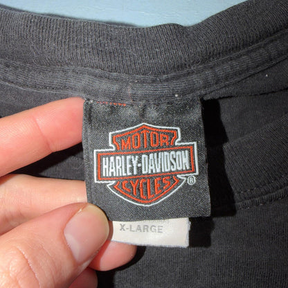 Harley Davidson Dublin Ireland Vintage T Shirt Y2K Black Promo Cross Motorcycle