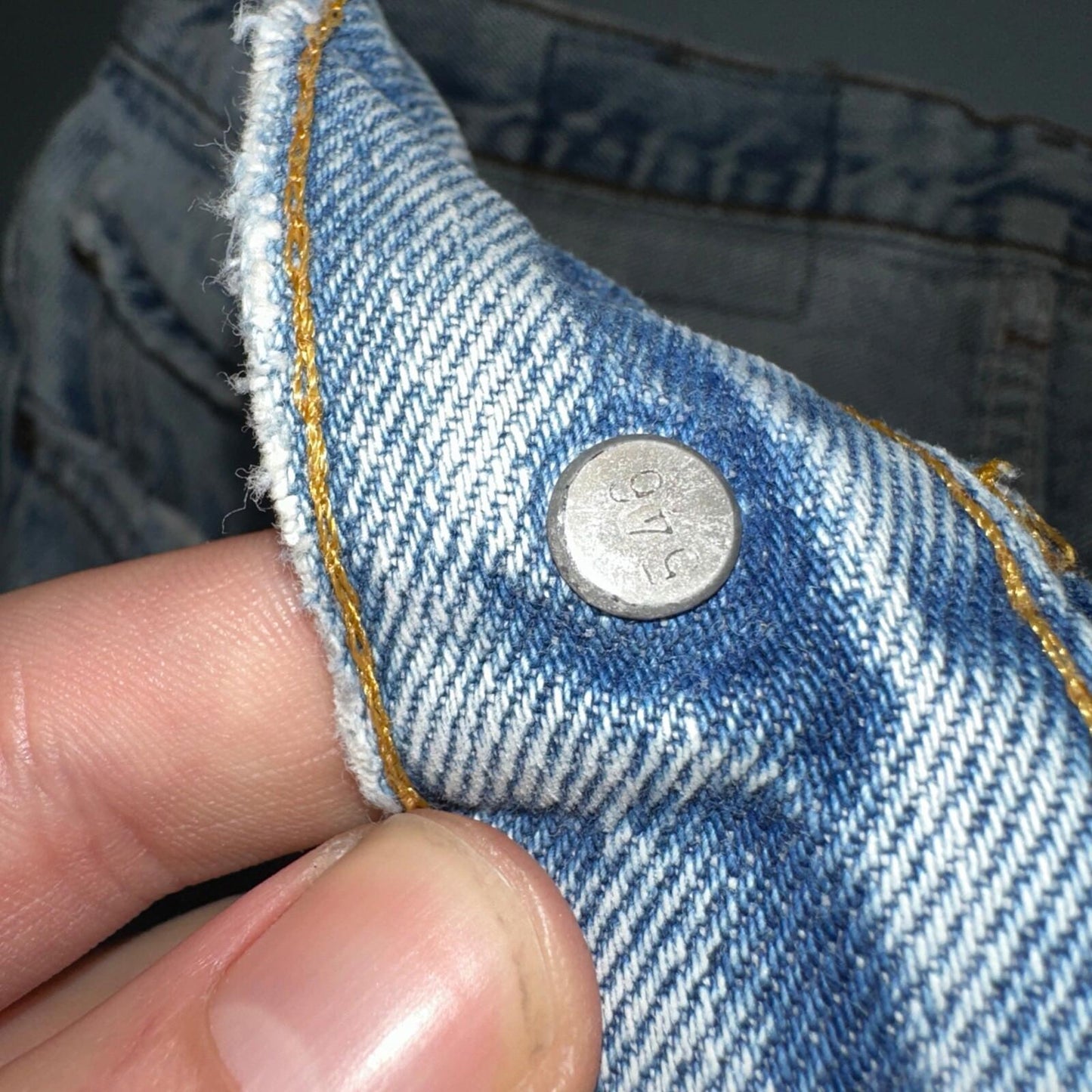 Levis 501 Vintage 80s USA XX Straight Leg Jeans Blue Light Wash Thrash Act 27x28
