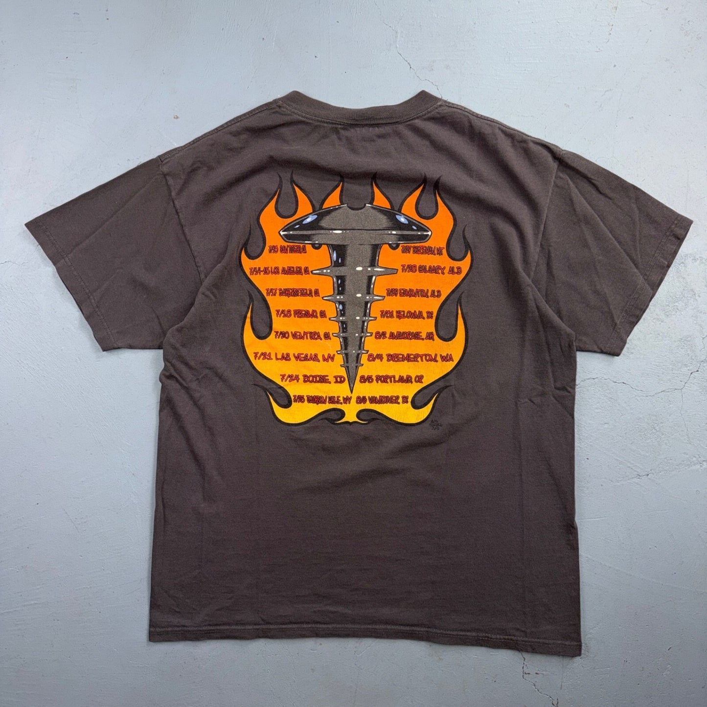 The Offspring USA Made Conspiracy Of One Tour 2000 Grey Anvil T Shirt Band Music