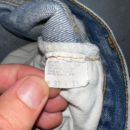 Levis 501 Vintage 80s Redline Selvedge USA XX Jeans Light Wash 32x36 Act 30x31