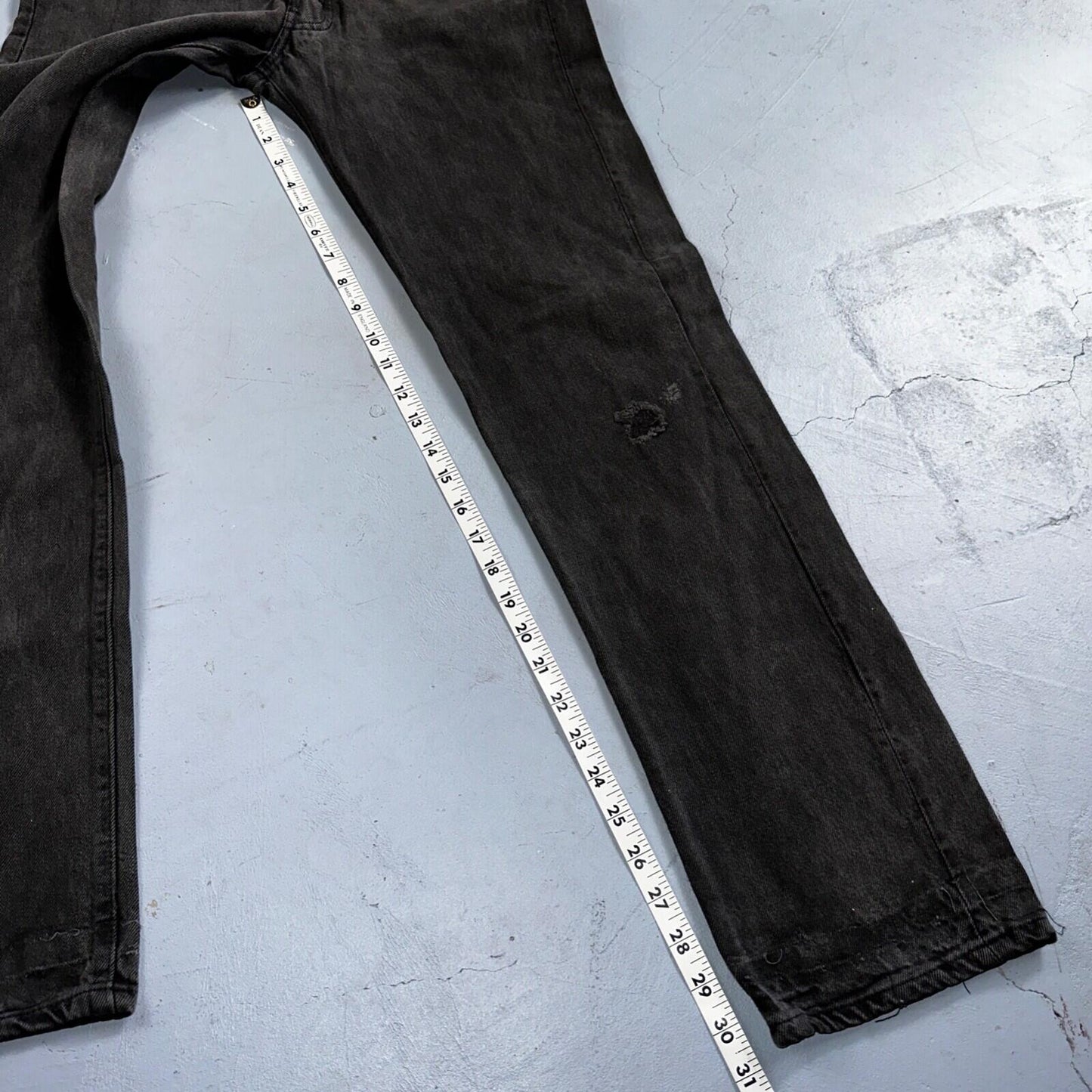 Levis 501 Vintage 80s USA XX Straight Leg Jeans Black Heavy Dark Dyed Act 28x31