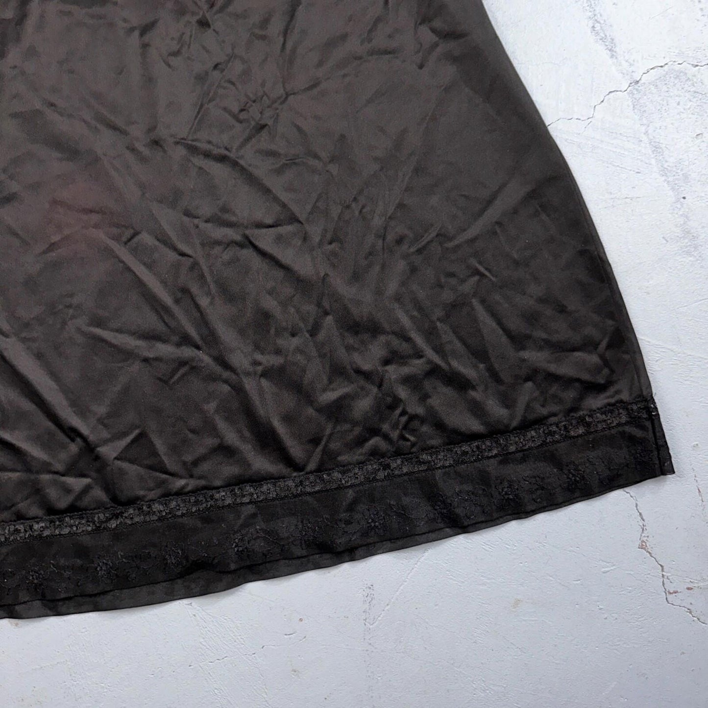 VTG Vanity Fair 1970s Lingerie Slip Dress Sleepwear Full Sweep Nightgown Lace